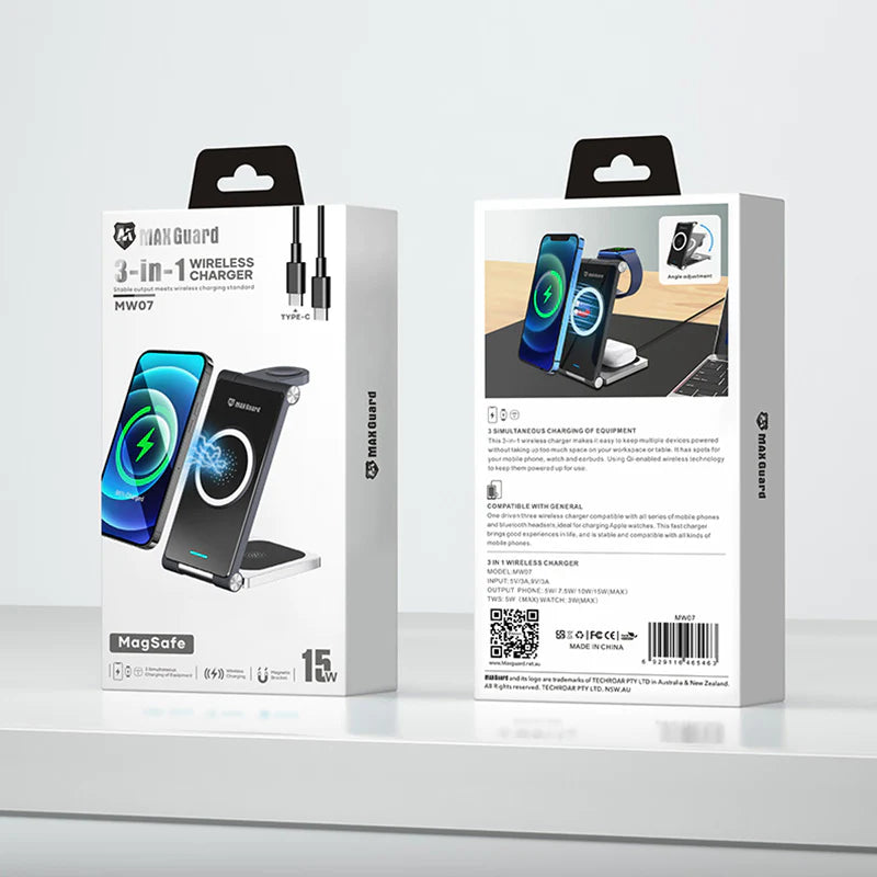 Maxguard 3 In 1 MagSafe Wireless Charger