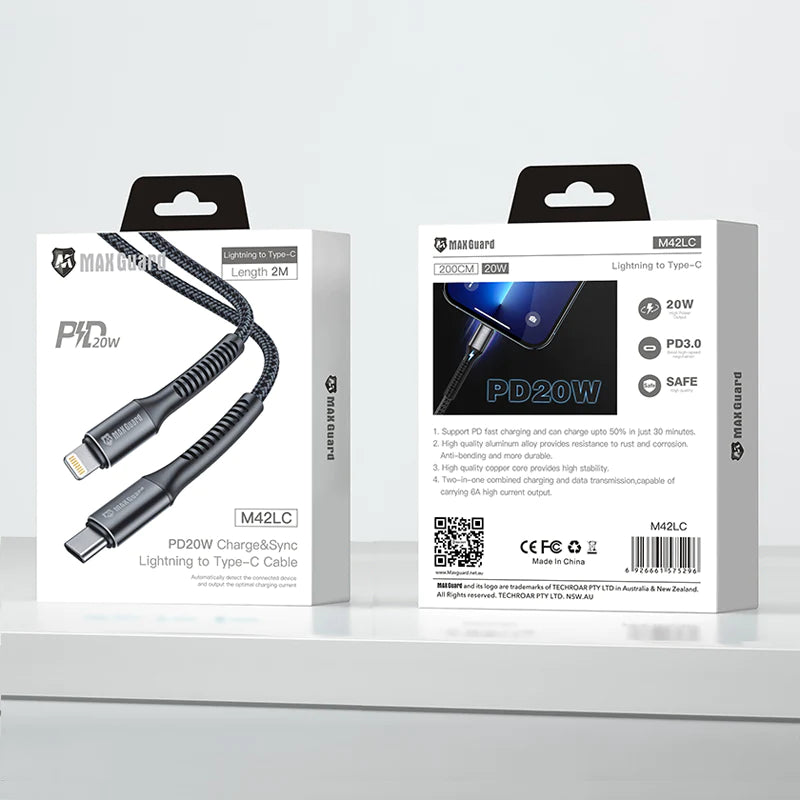 Maxguard 2M PD 20W Lightning To Type-C Cable