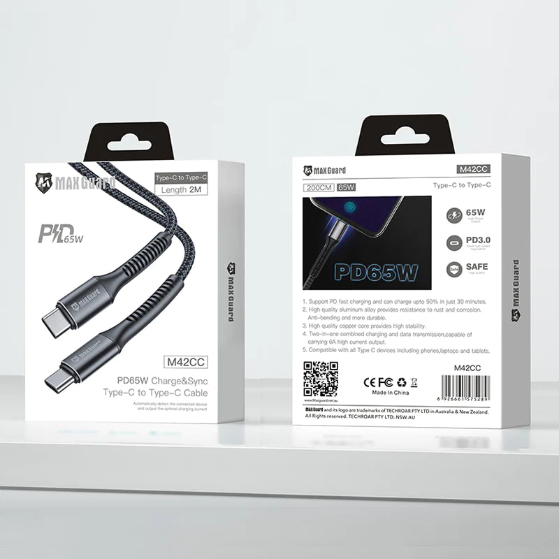 Maxguard 2M PD 65W Type-C To Type-C Cable