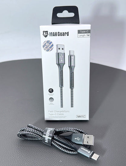 1M USB to Type-C Cable fast charging 3A MaxGuard gadget experts australia