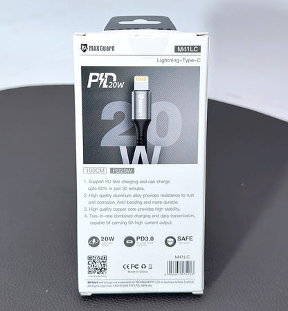 Maxguard 1M PD 20W Lightning To Type-C Cable