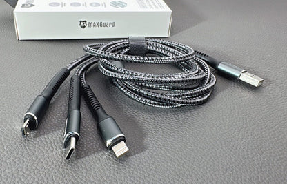 Maxguard 1.2M 3 in 1 Cable ( micro / lightning/ type C )