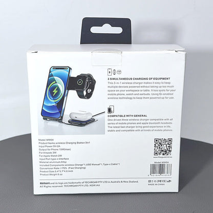 Maxguard 15W 3 In 1 Wireless Fast Charger Station