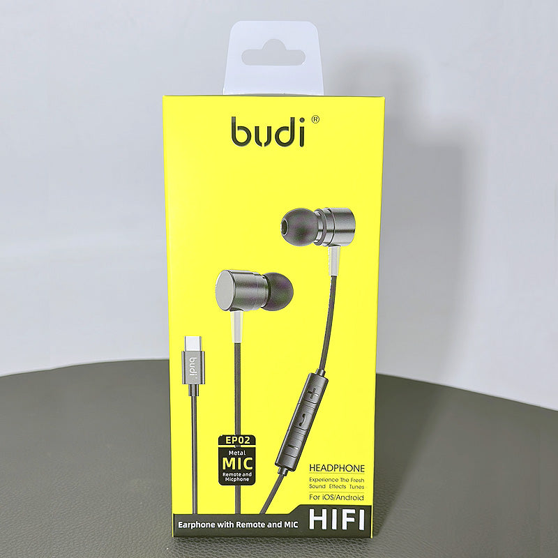 Budi HIFI MIC Headphone For IOS/Android Earphone EP02