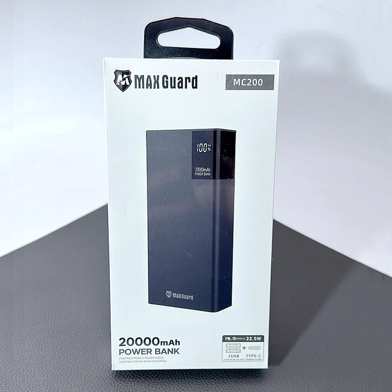 Maxguard 20000 Mah PD QC 3.0 2USB+Type-C Power Bank