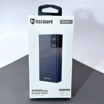 Maxguard 20000 Mah PD QC 3.0 2USB+Type-C Power Bank