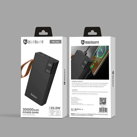 Maxguard 30000 Mah PD QC 3.0 3USB+2Type-C Power Bank