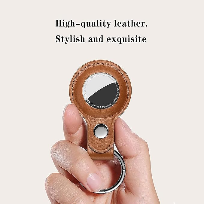 Air Tag Leather (Short) Ring Charm gadget experts australia