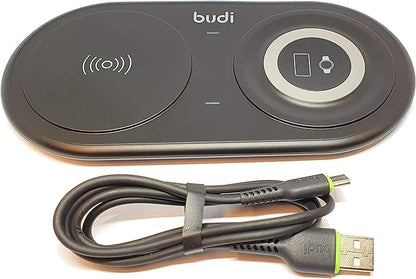 Budi 15W Wireless Charger (For IOS Phone/ Apple Watch And Android System Phone)