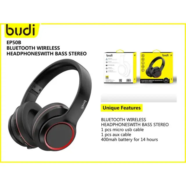 Budi 15H Wireless Bluetooth 5.0 Headphone