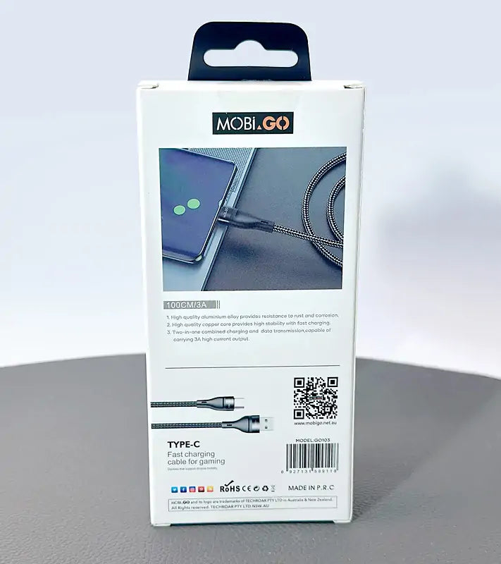 Mobigo 1m Nylon USB to Type-C Cable GO103