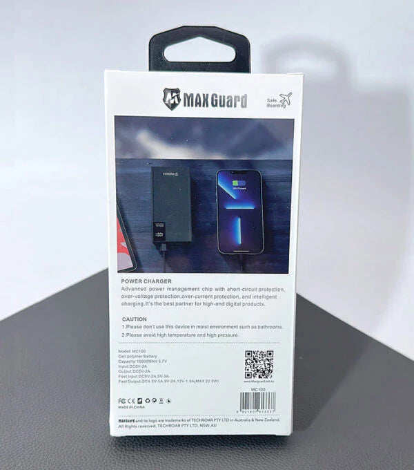 Maxguard 10000 Mah PD QC 3.0 2USB+Type-C Power Bank