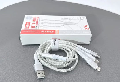 Kinglink 1.2m 3 In 1 Lightning Type-C Micro Cable KL01MLT