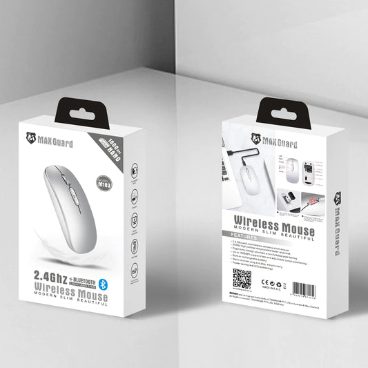 Rechargeable 2.4ghz Bluetooth wireless mouse M103 Maxguard Light & thin