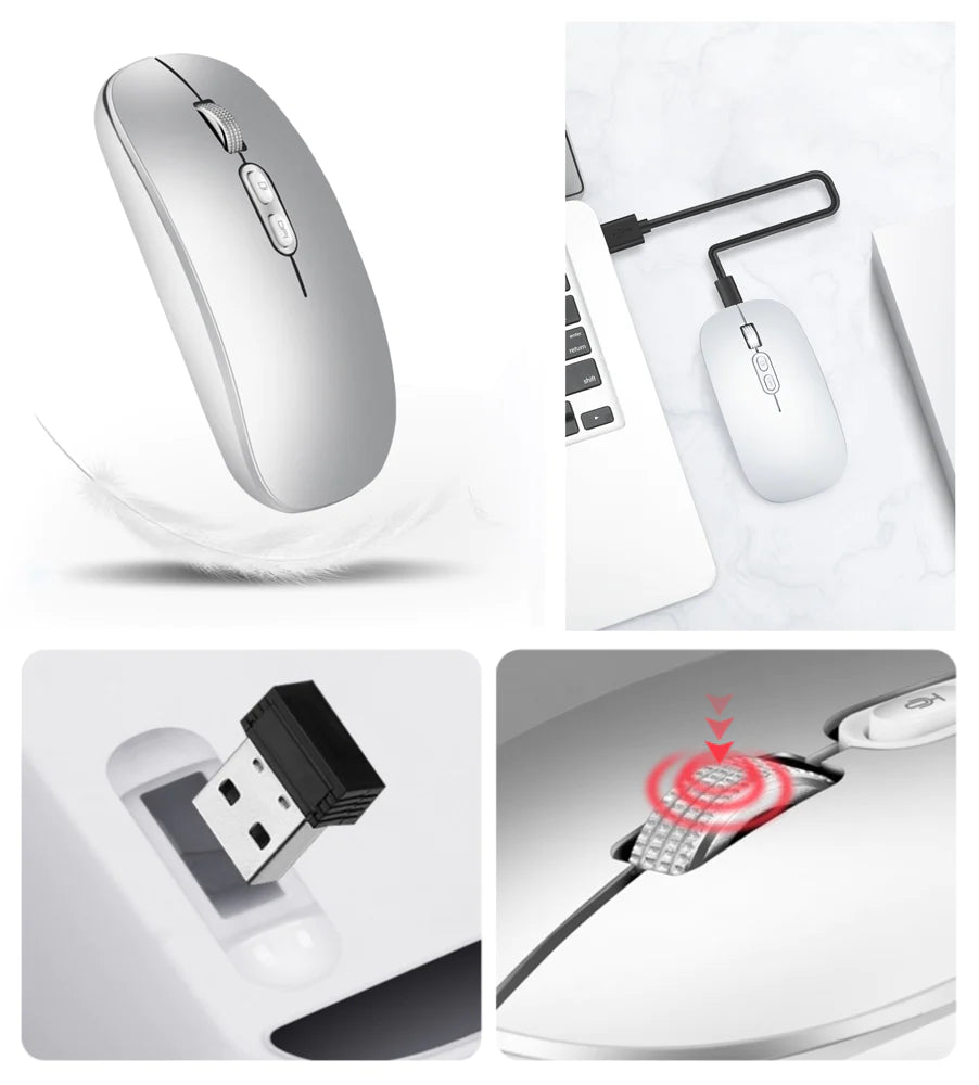 Rechargeable 2.4ghz Bluetooth wireless mouse M103 Maxguard Light & thin