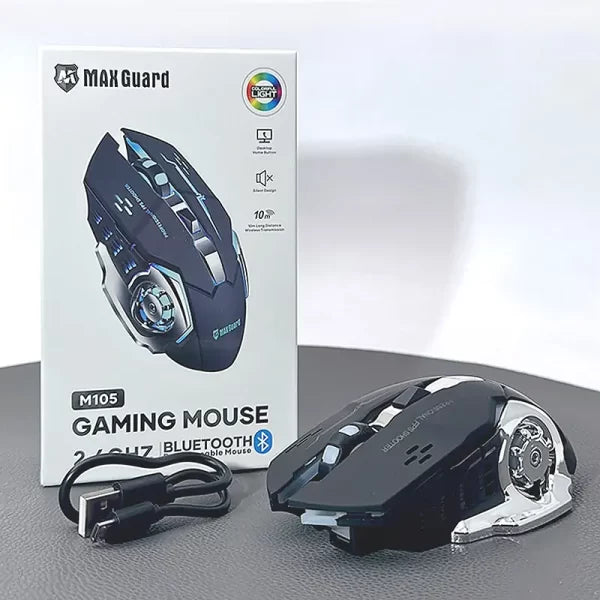 10m Wireless Colorful Light Gaming Mouse M105 Maxguard gadget experts yagoona australia