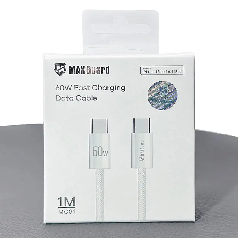 Maxguard 1m PD 60W Fast Charging Data Cable (For IPhone 15 Series/IPad)