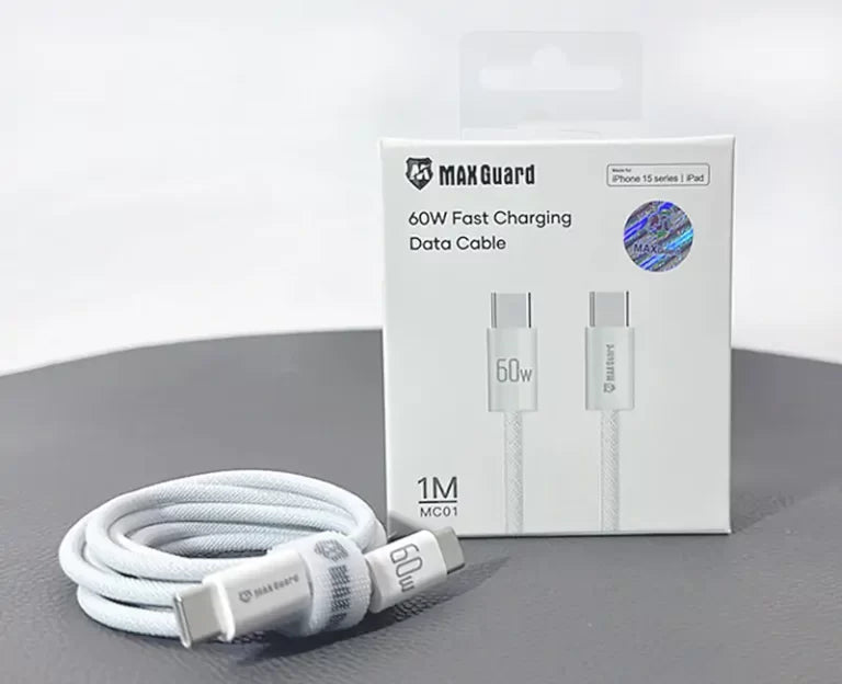 Maxguard 1m PD 60W Fast Charging Data Cable (For IPhone 15 Series/IPad)