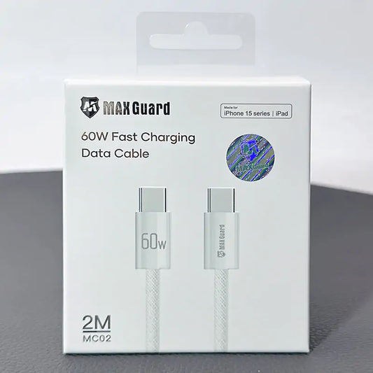 Maxguard 2m PD 60W Fast Charging Date Cable (For iPhone 15 Series/IPad)