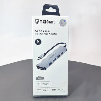 Maxguard 5 In 1 Type-C HUB Adapter (USB 3.0)