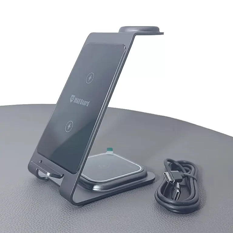 Maxguard 15W 3 In 1 Wireless Charging Station (For Samsung)