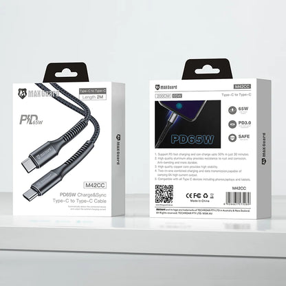 Maxguard 2M PD 65W Type-C To Type-C Cable