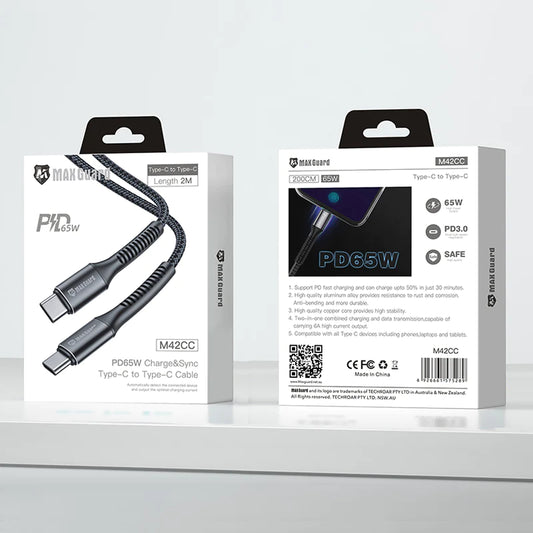 Maxguard 2M PD 65W Type-C To Type-C Cable