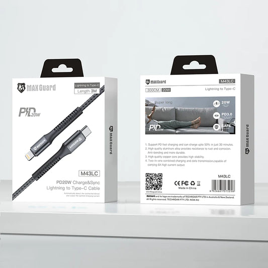 Maxguard 3M PD 20W Lightning To Type-C Cable