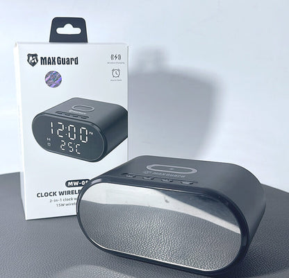 Maxguard 15W 2 IN 1 Alarm Clock Wireless Charger