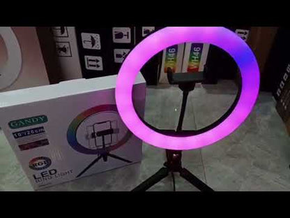 GANDY 10 Inch 26cm RGB LED Ring Light