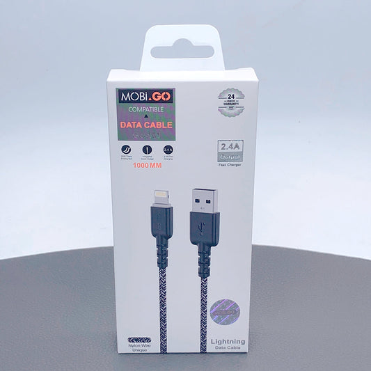 Mobigo 1m Nylon Lightning Cable GO-101