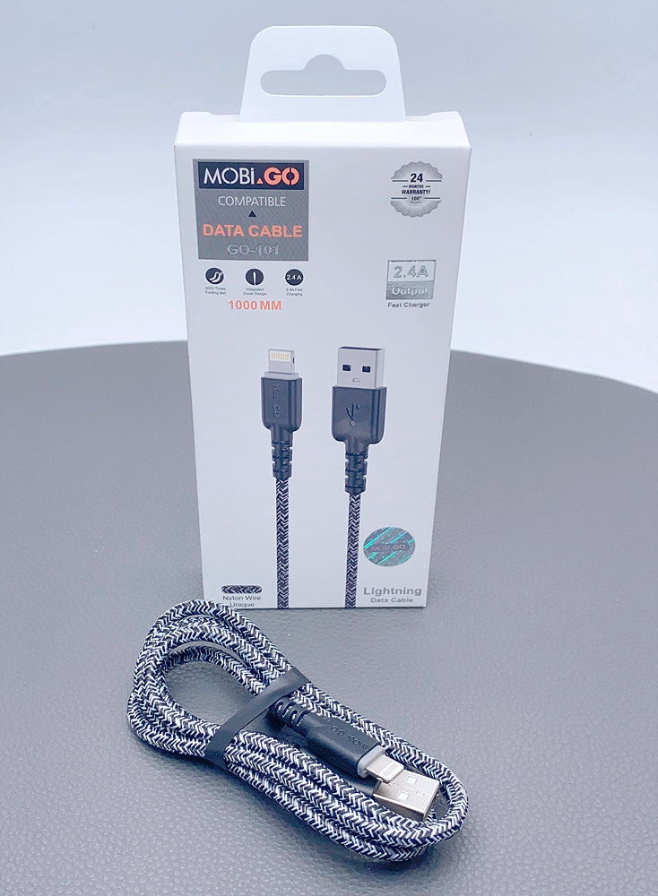 Mobigo 1m Nylon Lightning Cable GO-101