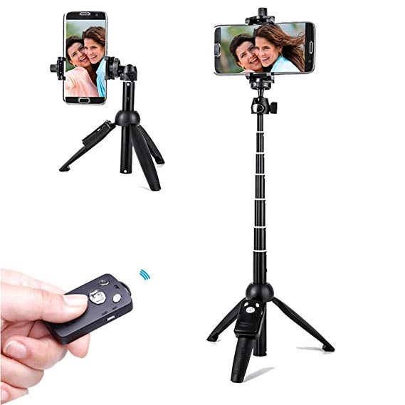 YunTeng Wireless Selfie Stick With Bluetooth Remote Tripod 9928